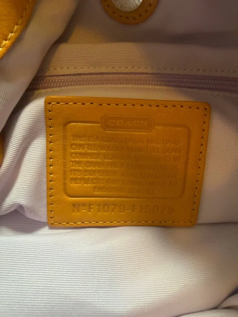 Coach Mustard Yellow Leather Hobo Shoulder Bag Buckle Y2K F16073